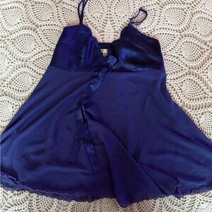 Indigo Victoria Secret Baby Doll Lingerie Dress